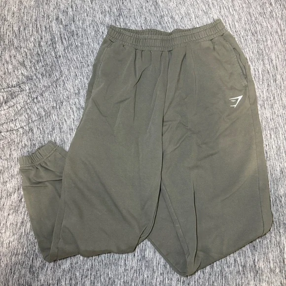 Olive Gymshark Fleece Training Joggers - Picture 2 of 4